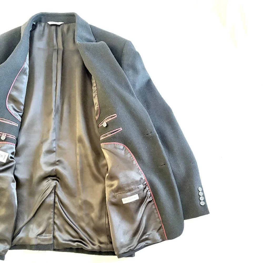 Black Camel Hair Blazer Men's XL lined luxury